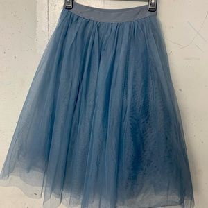 Sky blue long tulle skirt size small